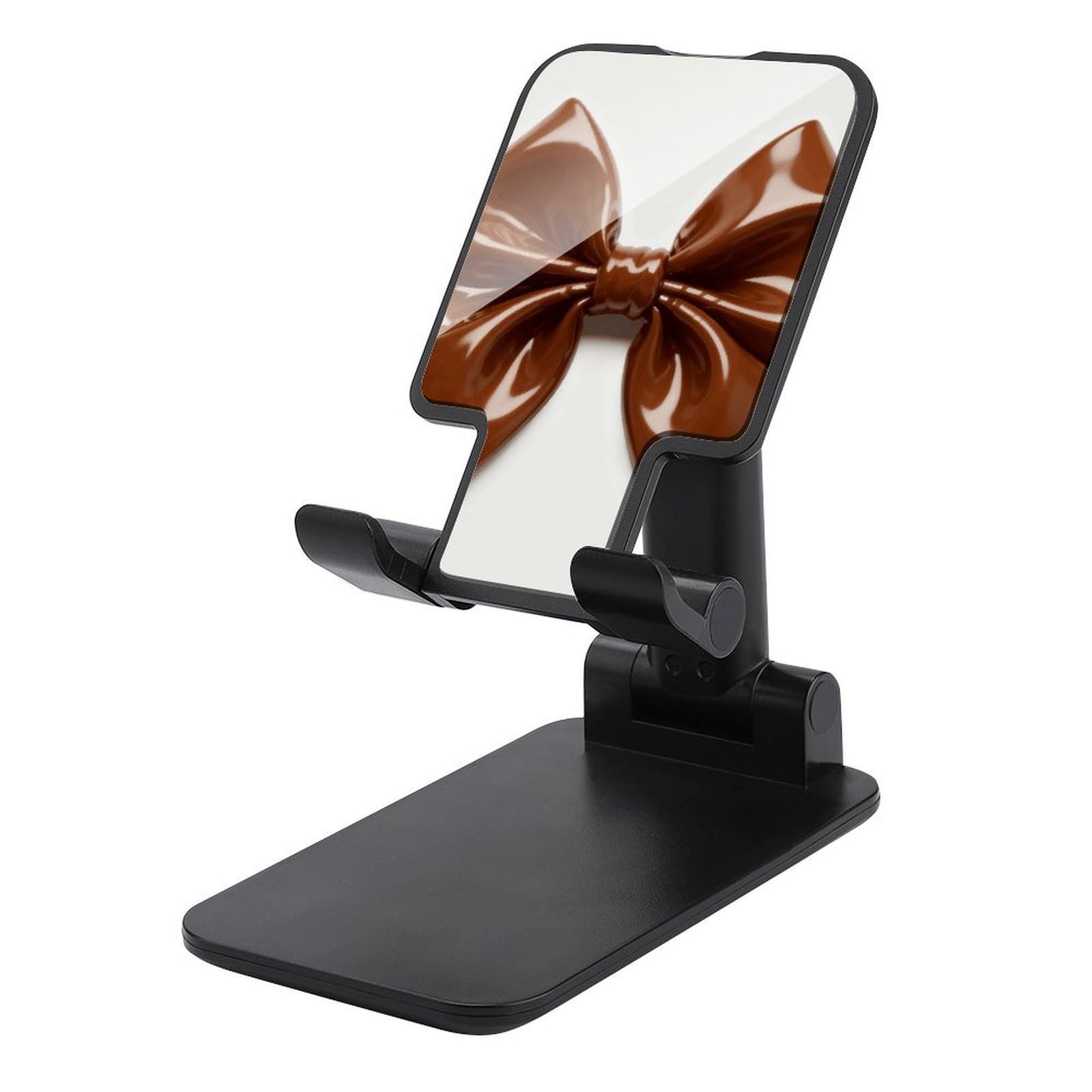 Support de téléphone portable pliable marron avec base antidérapante - 7