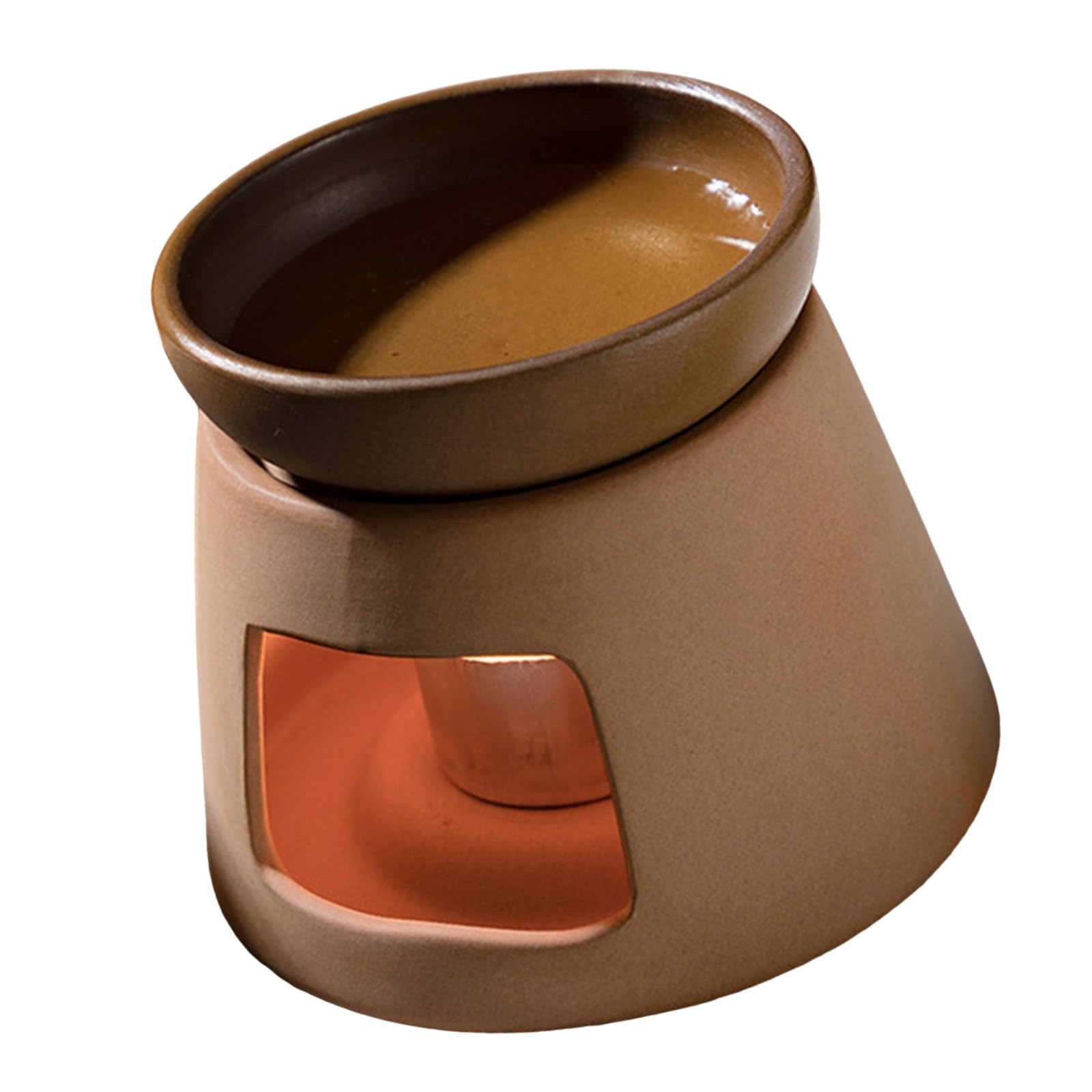 carotoe Ceramics Teas Warmer Teapot Heater Multipurpose Aromatherapies Function Diffuser Stove Stand for Home Use Ceramics Incenses Burners