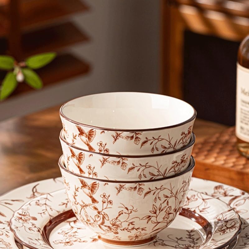 Dining Table Ceramic Bowls Household Tableware Rice Salad Noodle