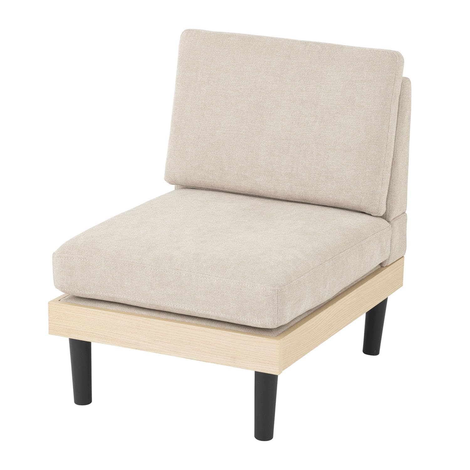 Amazon｜ドウシシャ ウッドフレームユニットソファ 1人掛け ローソファ