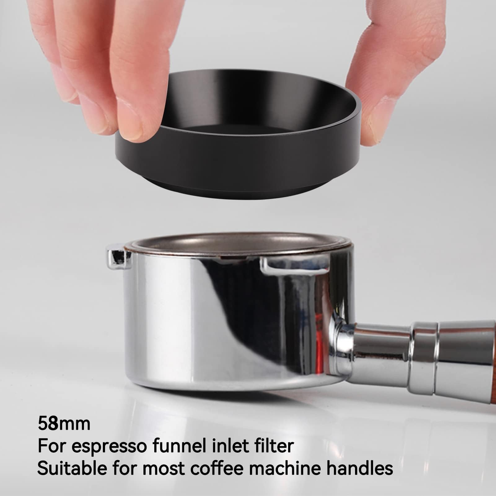 Imbuto Dosatore Magnetico Per Caffè Espresso 51mm - Anello In Alluminio Per Distribuzione Polvere