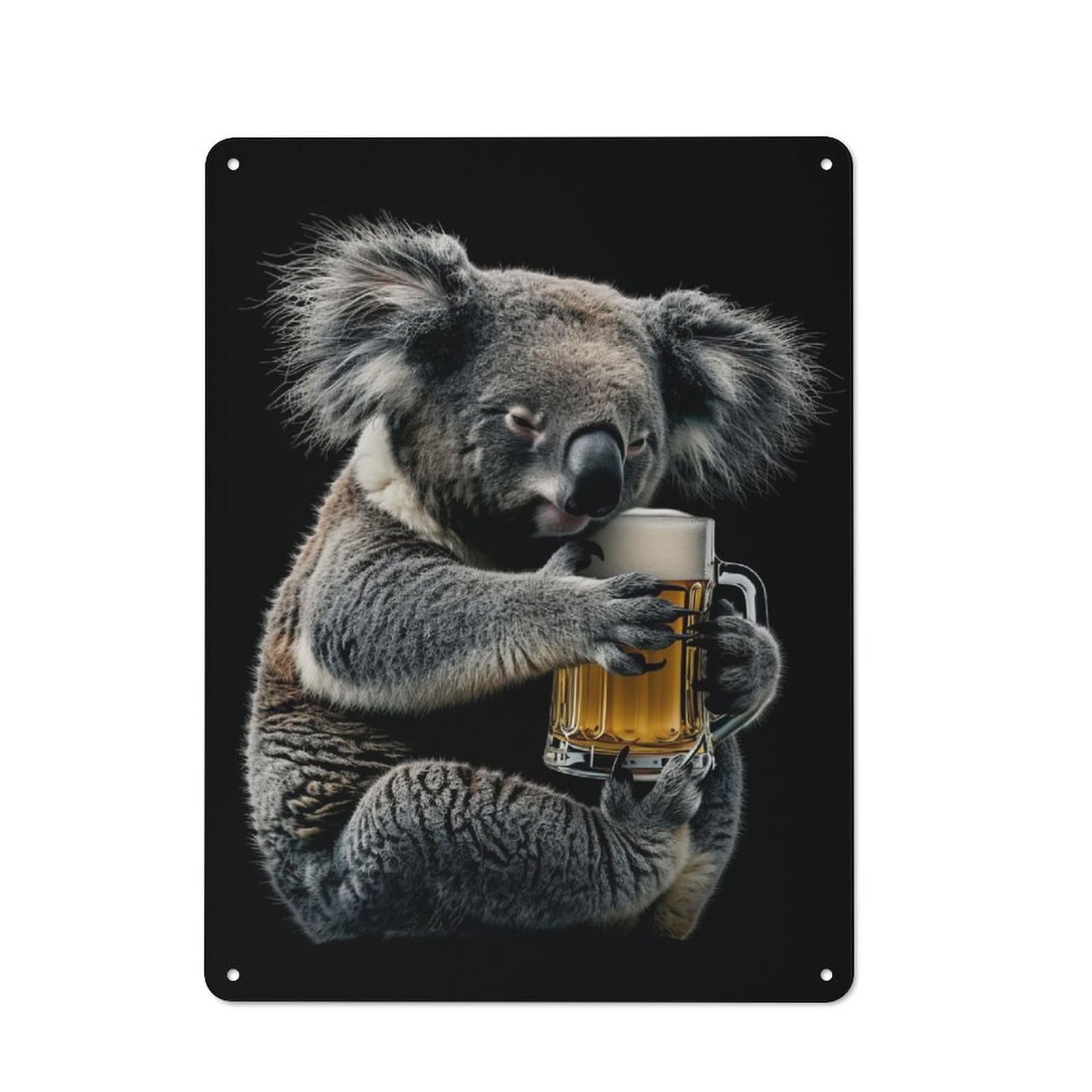 Junmoney Koala Beer For Lounge Or Reading Corner, Retro Metal Sign 40X30cm, For Metal Sign Collectors, For Garage And Workshop Walls