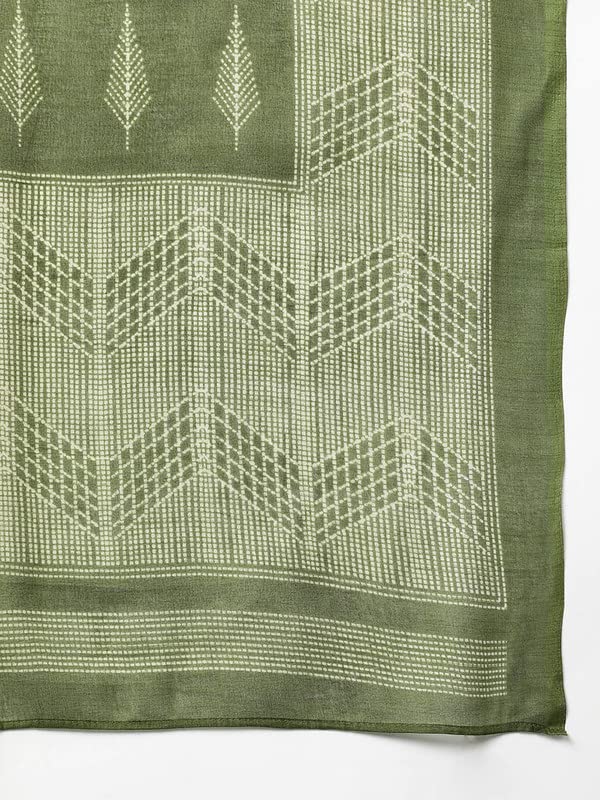 Image of Vaamsi Women's Cotton Blend Printed Straight Kurta Pant With Dupatta Set