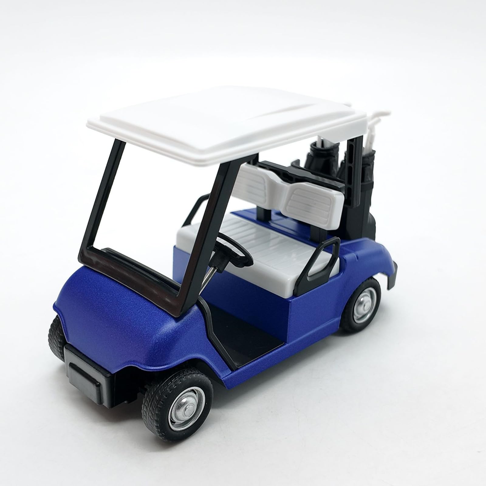 NPLSEO Diecast Golf Carts Toy, Golf Cart Decoration Model Miniature Golfs Buggy Elegant Desk Ornament, Miniature Gifts Kids Car Toy Friction Powered Golfs Cart Ornament Scale Toys (Blue)