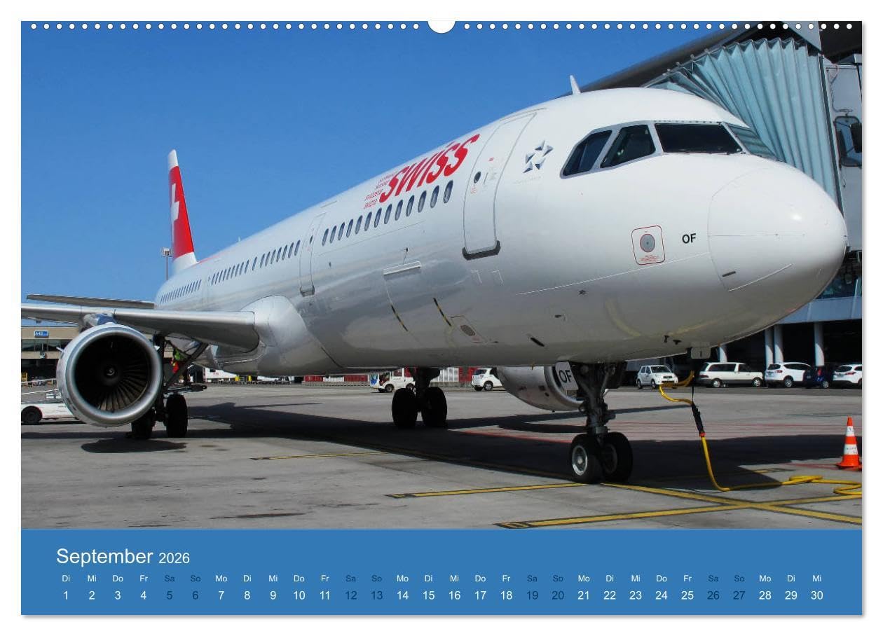 Airbus Airliners (hochwertiger Premium Wandkalender 2026 DIN A2 quer), Kunstdruck in Hochglanz: Die Airbus Flugzeug Familie deckt heute das ganze ... Von A300 bis A380 (CALVENDO Mobilitaet)