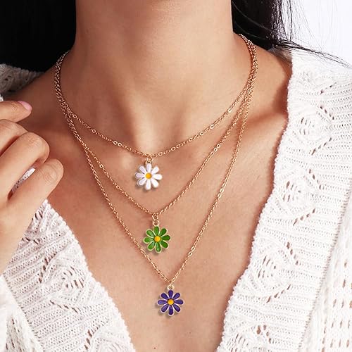 Miniatura 6 de 60 piezas de aleación esmaltada margarita flor primavera floral temática varias joyas fabricación collar pulsera pendientes DIY accesorios de joyería