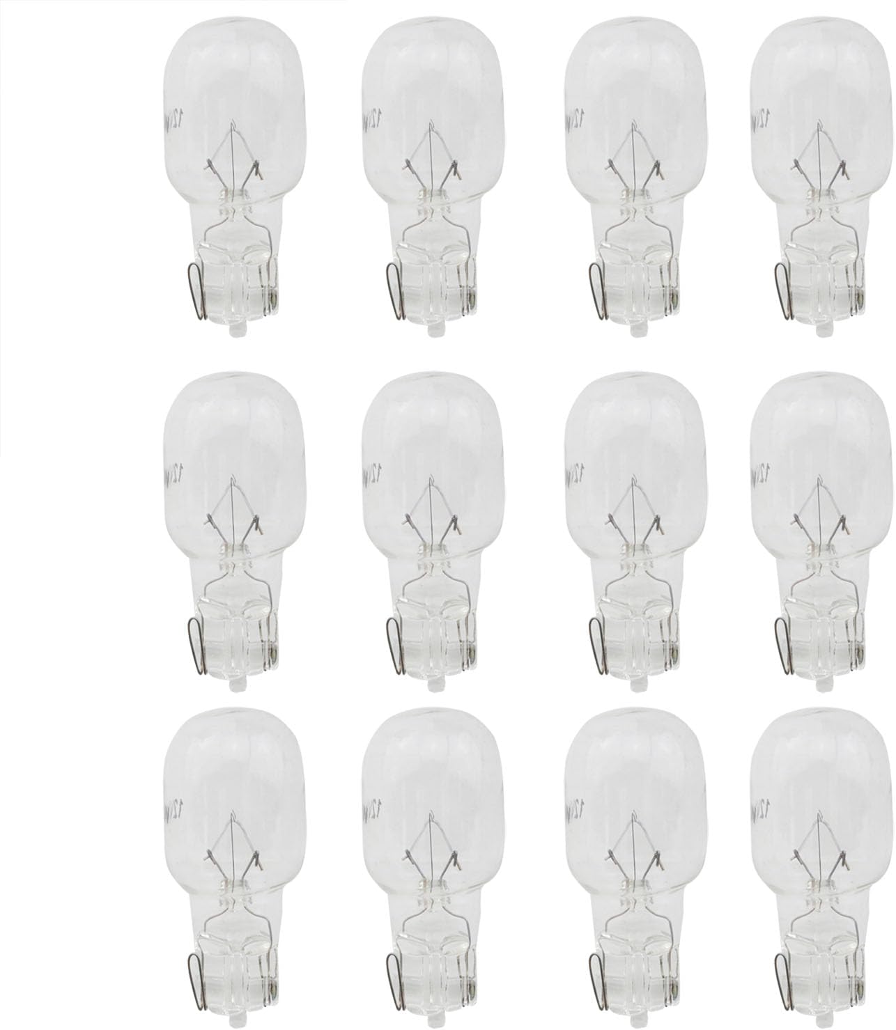 CHENJIN 12PCS Small Outdoor Landscape Light Bulbs T5 18 Watt 12 Volt Indicator Car Plug Brake Bulb for Lighting Scene RV Electric Light Bulb
