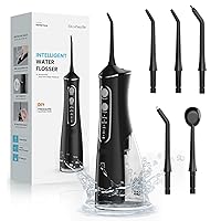 Idropulsore Dentale Portatile, Irrigatore Orale con 5 Ugelli E 4 Modalità