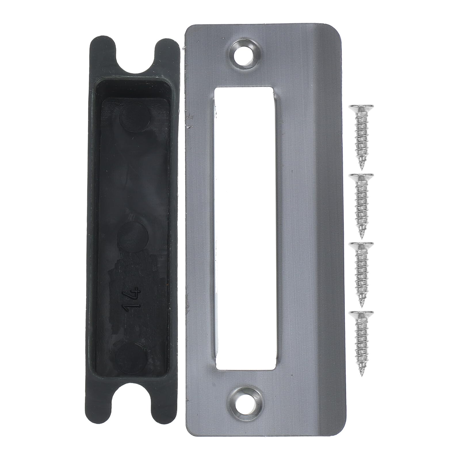 Gâche de Serrure de Porte en Acier Inoxydable, 1 Set, Renforcée | Plaque de Fermeture pour Porte Intérieure, Positionnement Précis, Installation Sécurisée, Usage sur Portes en Bois