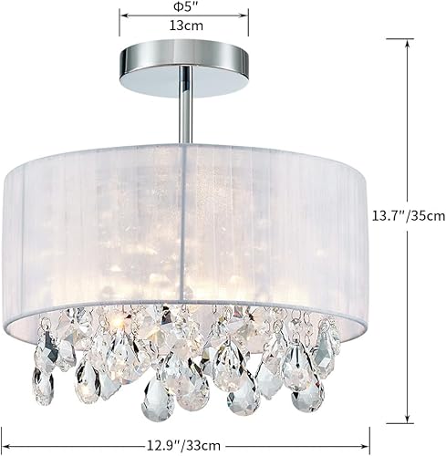 Miniatura 3 de Shrine Candelabros de cristal de iluminación, diseño moderno, lámpara de techo para espacio vital, 13 pulgadas de profundidad x 14 pulgadas de alto,