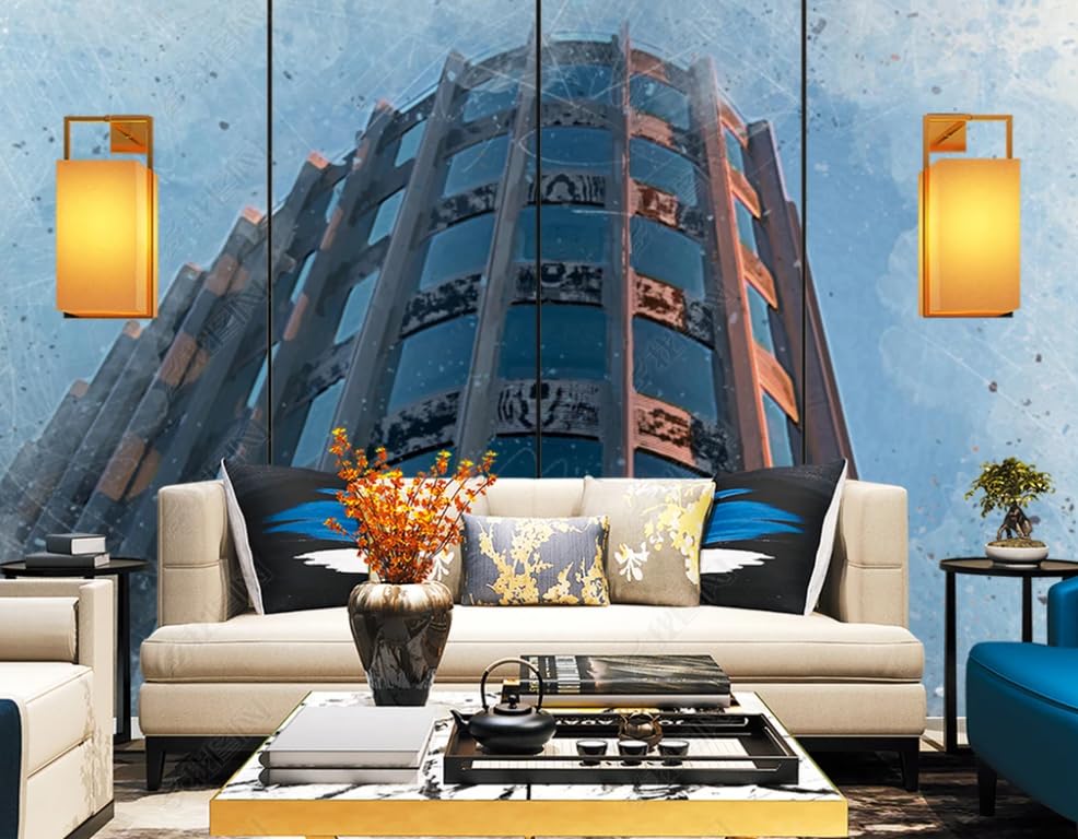 Poster géant mural aquarelle pour décoration de salon et restaurant