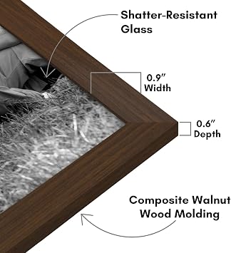 Americanflat Gallery Wall Frame Set of 10 - Engineered Wood - Walnut