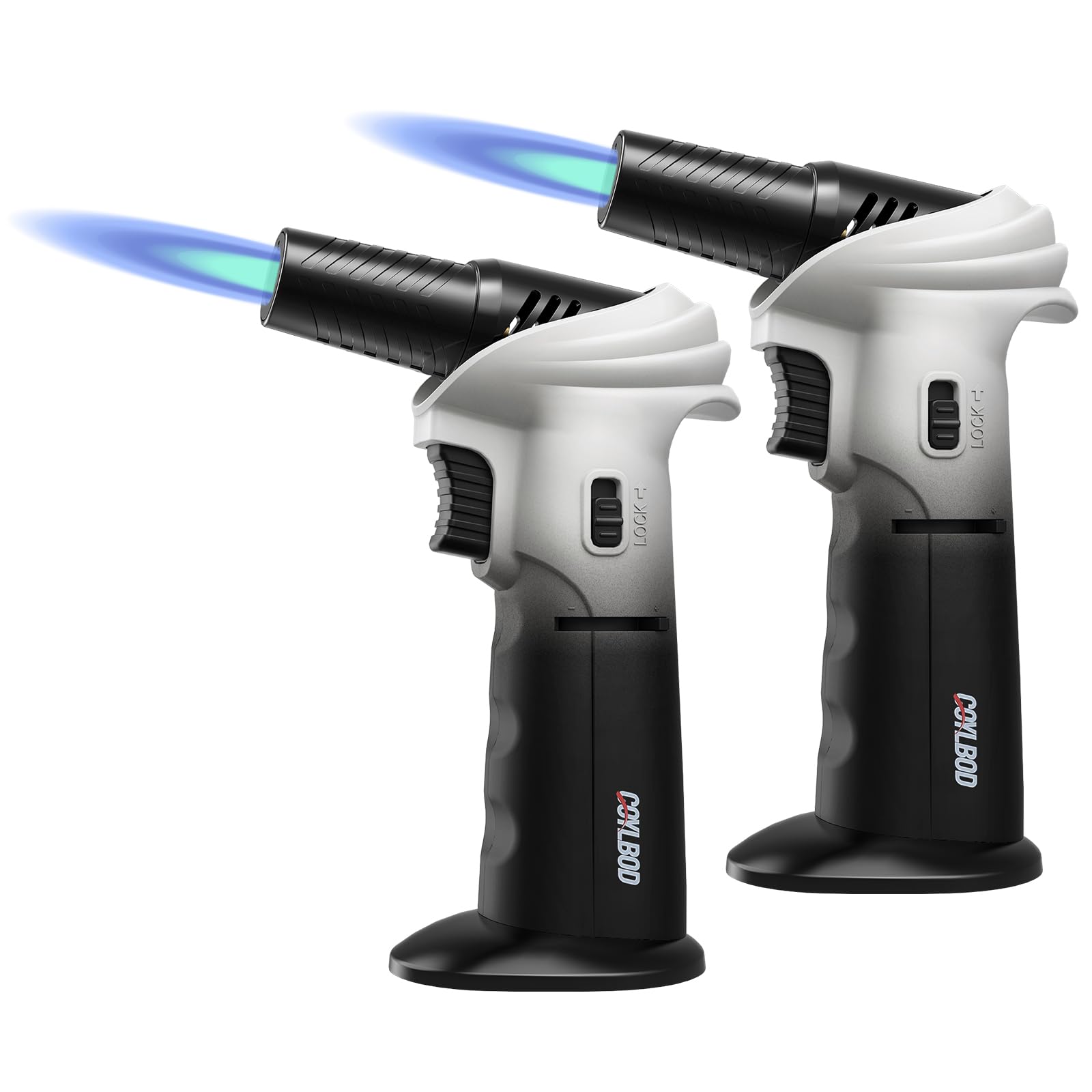 Butane Kitchen Torch, Safety Lock &amp; 0‑90° Rotating Head for Baking