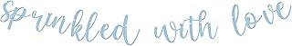 Pre-Strung Sprinkled with Love Banner - Light Blue Glitter Baby Shower Decorations for Boys and Girls, Perfect for Baby Shower or Gender Reveal Party, Photo Booth Props