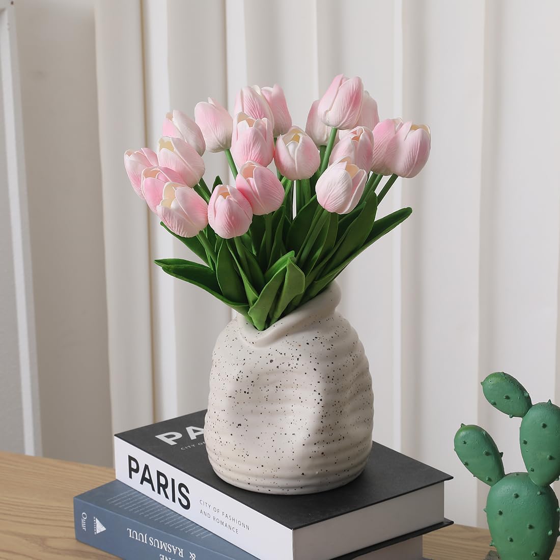 15 Tulipani Artificiali In Seta | Steli Di Tulipani Finti Per Bouquet Fai Da Te, Decorazione Casa, Matrimonio, Realistici Al Tatto - 3