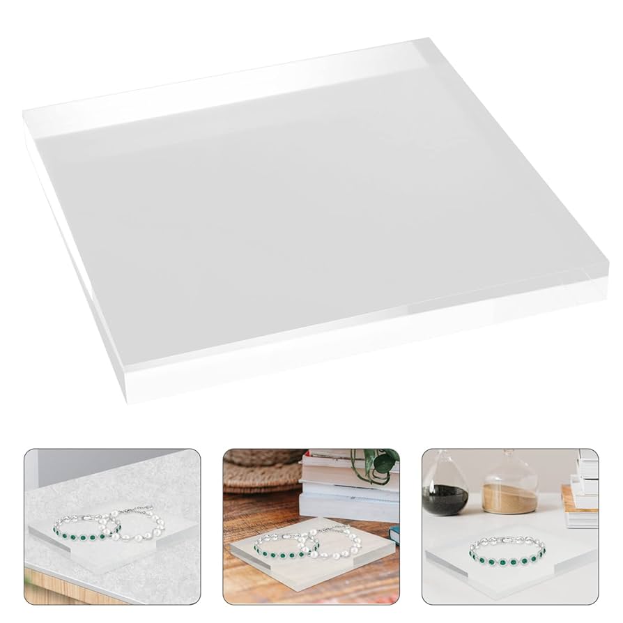 アクリル4センチ アクリル四角柱 40x40xH80mm クリアー(高さ80mm): 撮影用背景