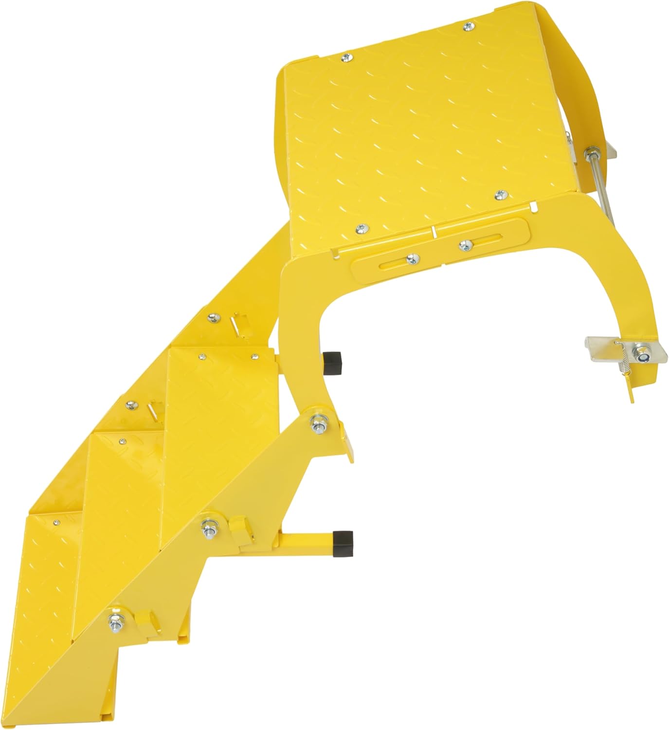 ALMULOO Heavy Duty Big Truck Tire Step fit 10" to 11-1/2" Tread Width Standard Width Three-Step Easy to Install Yellow Powder Coated Steel