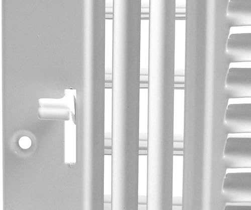 Miniatura 10 de 10 pulgadas de ancho x 8 pulgadas de alto de acero estampado de 2 vías - Cubierta de ventilación - Registro de rejilla - Pared lateral o techo -