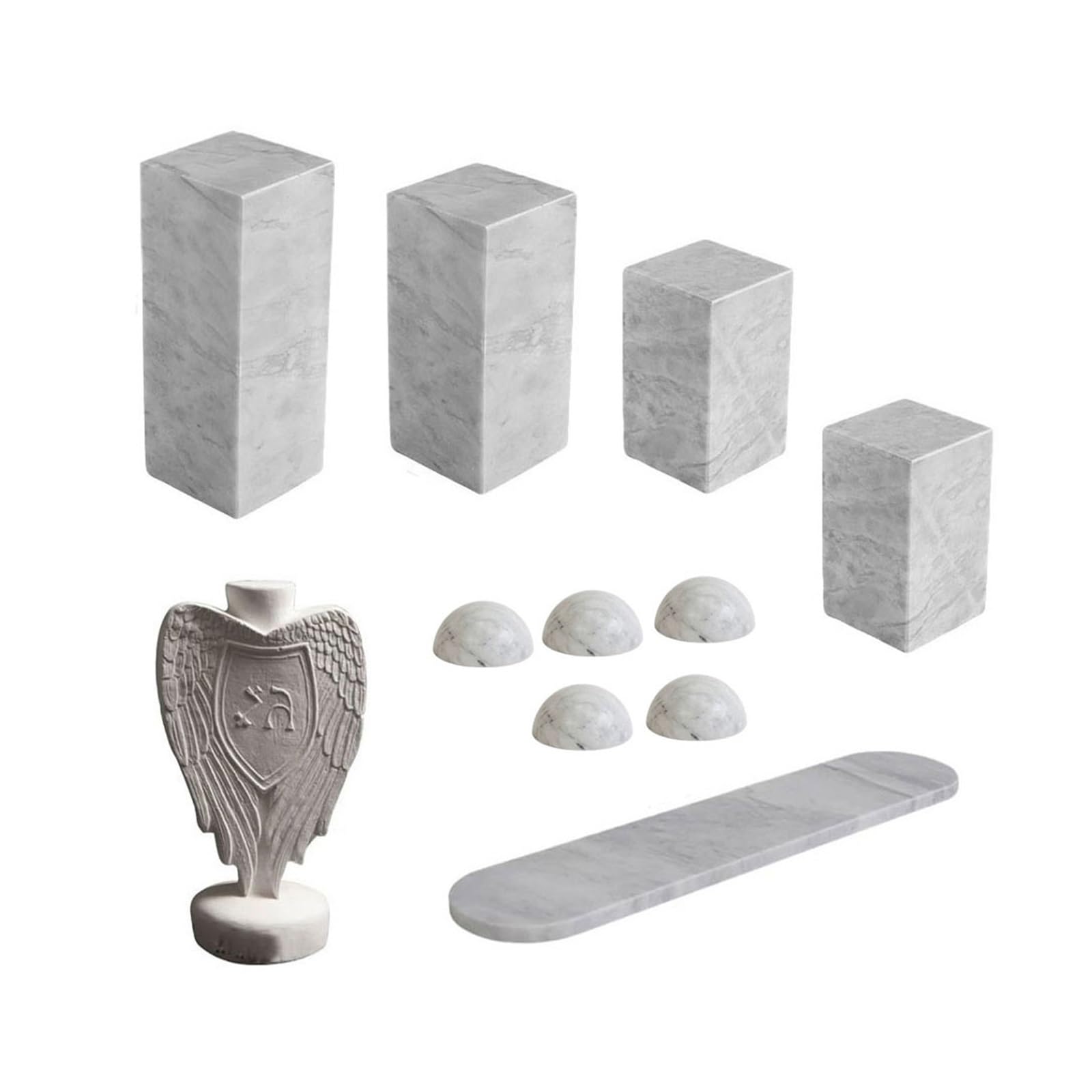 Soporte de joyería 11 Pcs Marble and Gypsum Jewelry Display Stand Set Organizador de Joyas