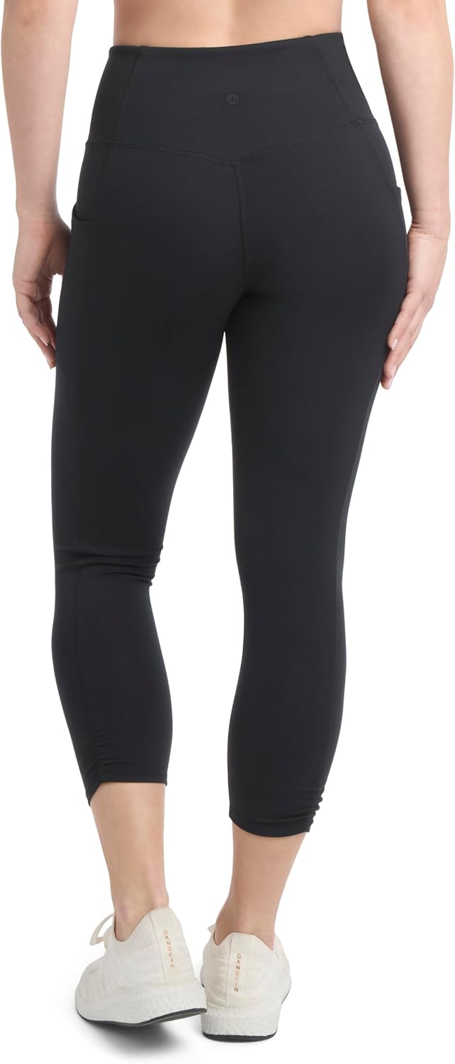 Danskin Womens Ruched Hem Crop Active Leggings - Image 3