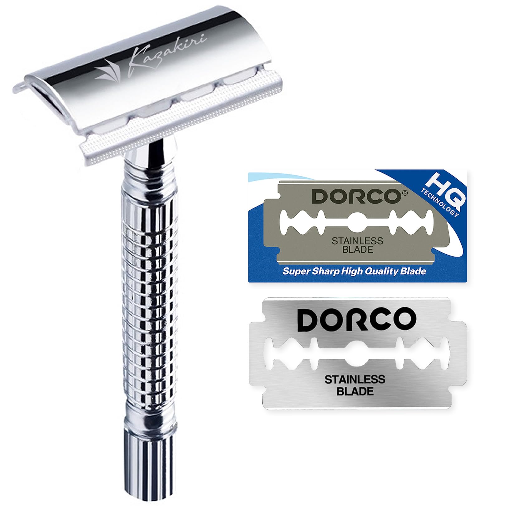 Amazon.co.jp: Kazakiri W 両刃カミソリ 剃刀 【感動深剃り】 髭剃り