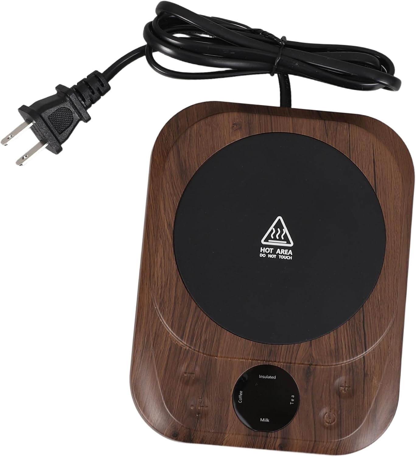 Coffee Mug Warmer Heater Cord with Oversized Heating Panel and Auto Shut-Off Intelligent LED Screen Display, Colorful Ambience Light Compatible with Most Cup Materials for Home
