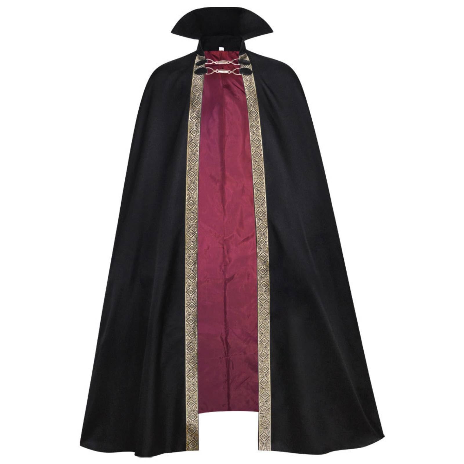 Capa Nocturno Larga Ropa Dramática, Capa con Cuello, Ajustable, para Escenario, 110
