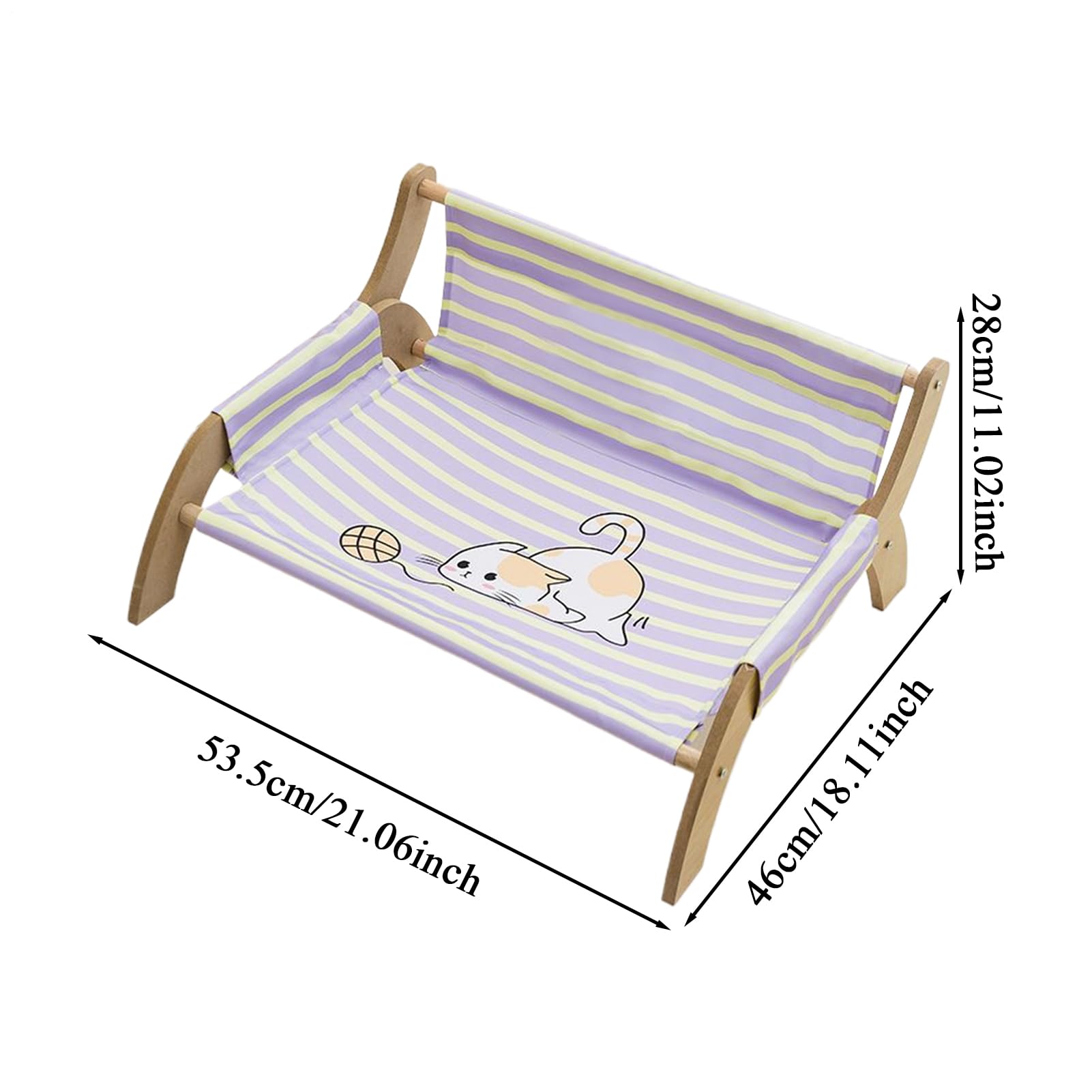 Poltrona per Animali da Compagnia,Rilassante Leggera con Strisce | Decorative - Prodotti per il Sonno dei | Riposo, Sonno, Vita in Appartamento, Famiglie con Più Gatti, Uso all'Aperto