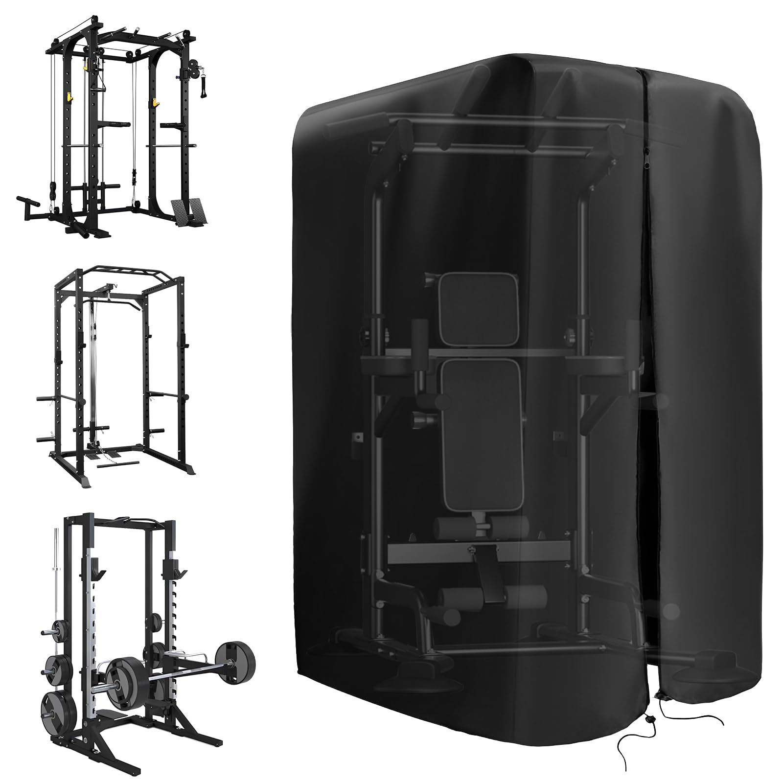 LIROPAU Housse de protection pour rack de genou, housse de protection | avec fermeture éclair imperméable, housse de protection pour haltérophilie, squats, équipement d'entraînement à la maison
