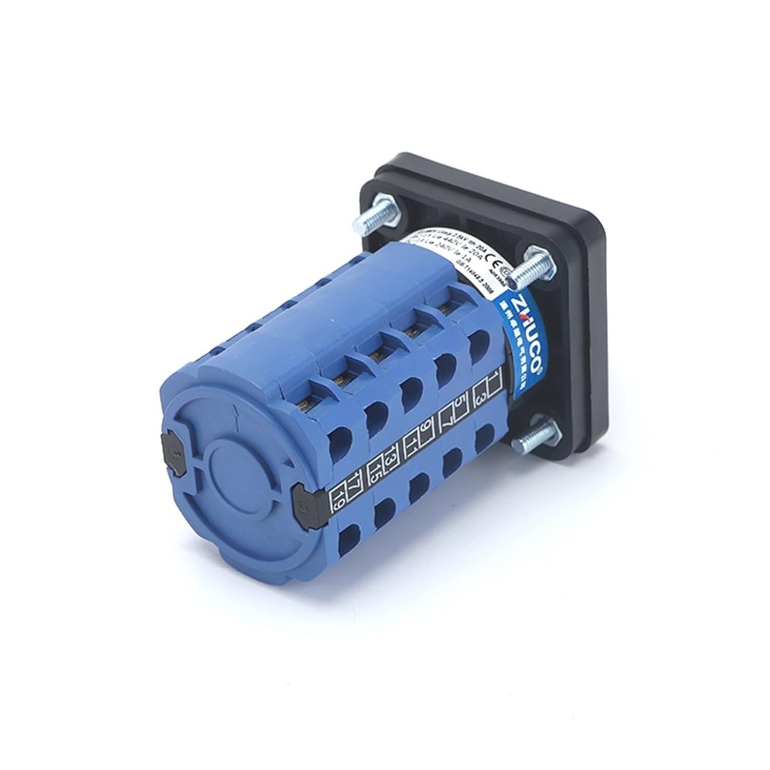 SZW26/LW26-20 5 Poles 20A 660V 64X64 mm 48X48 mm Control Motor Circuit Knob Selection Cam Rotary Changeover Switch(COA.5 Off ON 48X48mm)