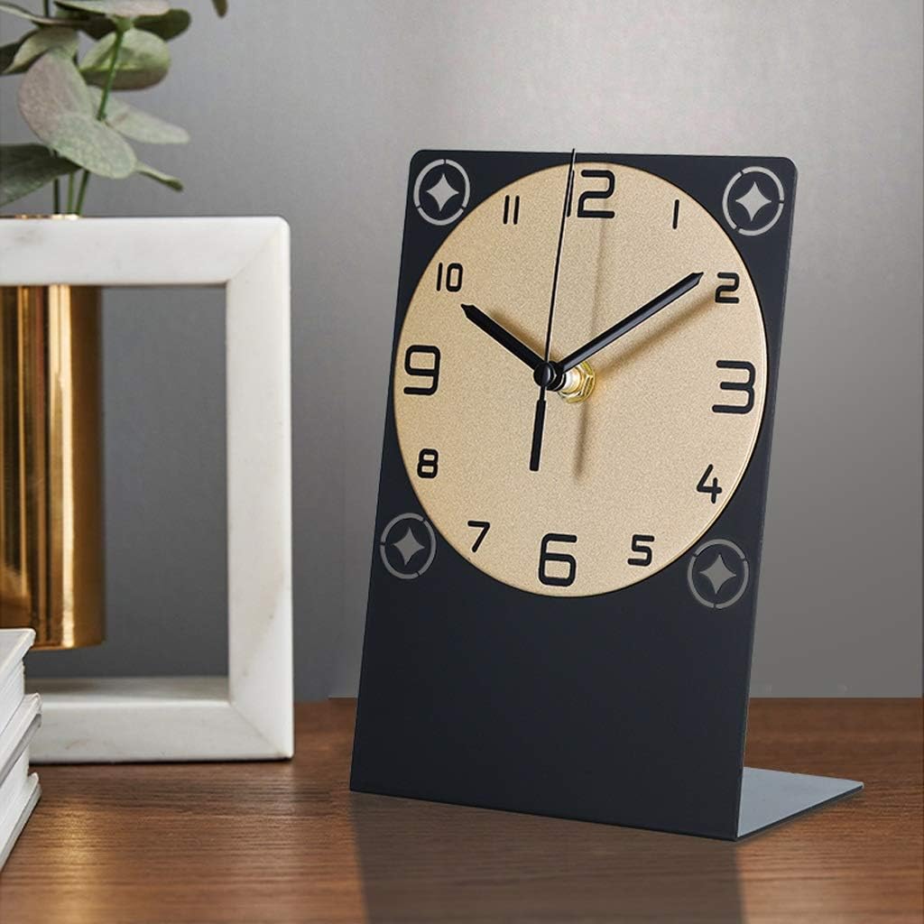 Square Geometry Table Clock Clock Ornaments Personality Creative Home Table Clock Bedroom Living Room Desktop Decoration Mute Table Clock Table Clock