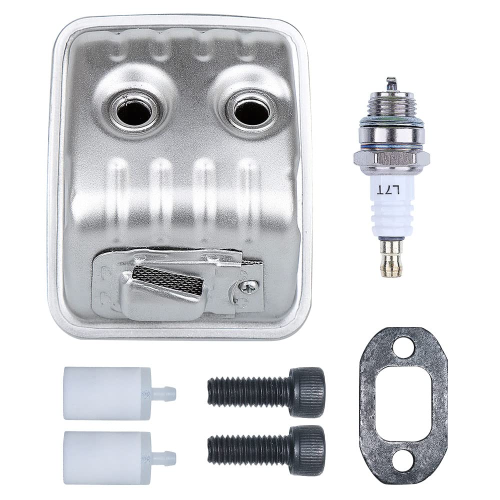 Kit de filtro combustible tornillo compatible con bujías gasolina motosierra 450, 445 y 445e W, repuestos OEM 544147702 parte