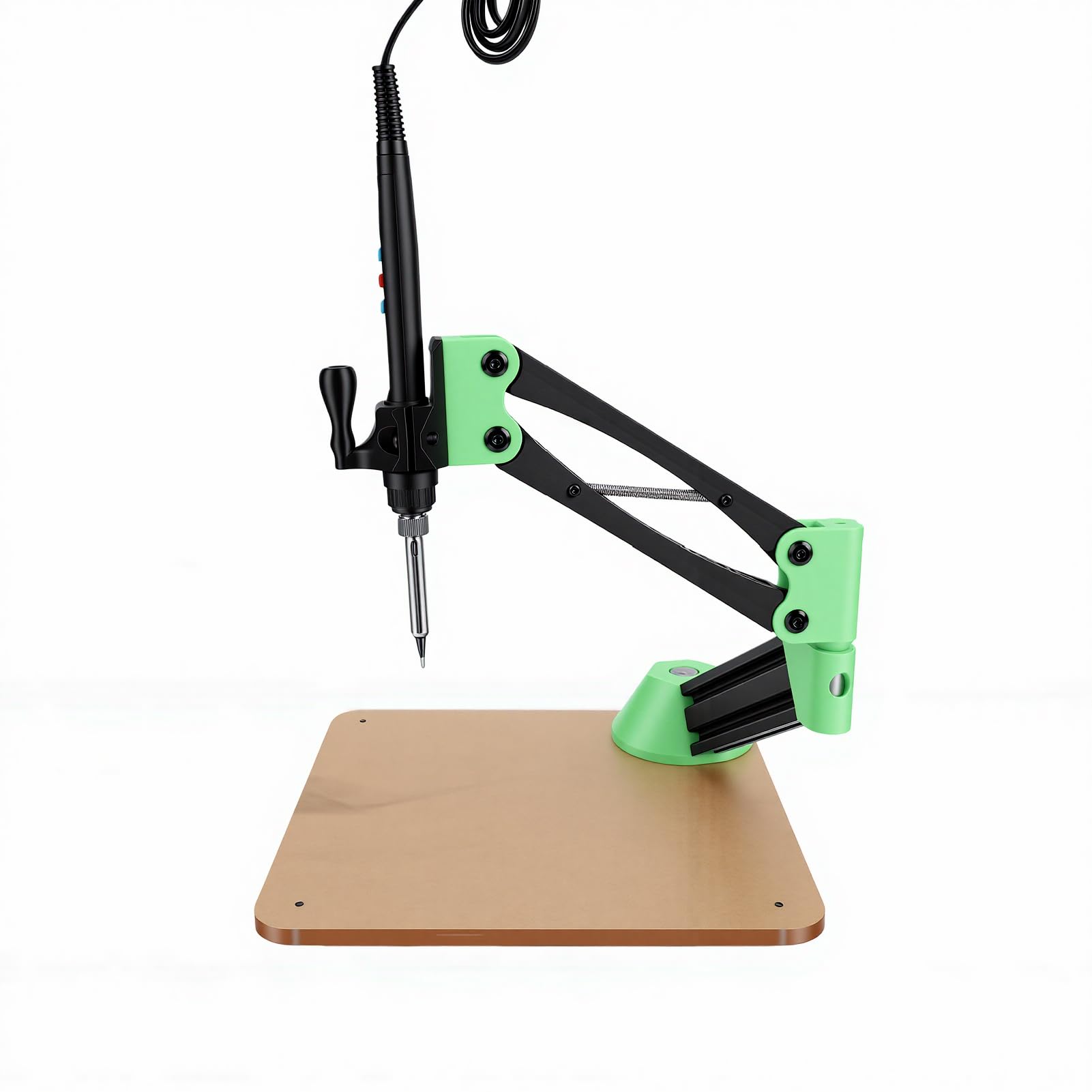 Fafeicy Kit di Inserimento a Caldo 80W con 6 Punte M2 M3 M4 M5 M6 M8, Parallelogramma Saldatore per Inserti Filettati e Pezzi Complessi (Lega di alluminio + acrilico)