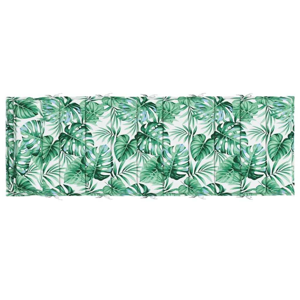 vidaXL Coussin de Chaise Longue Motif de Feuilles 180x60x4 cm, Coussin, Coussin de siège, Coussin de Patio, Coussin d'extérieur, Coussin de Jardin