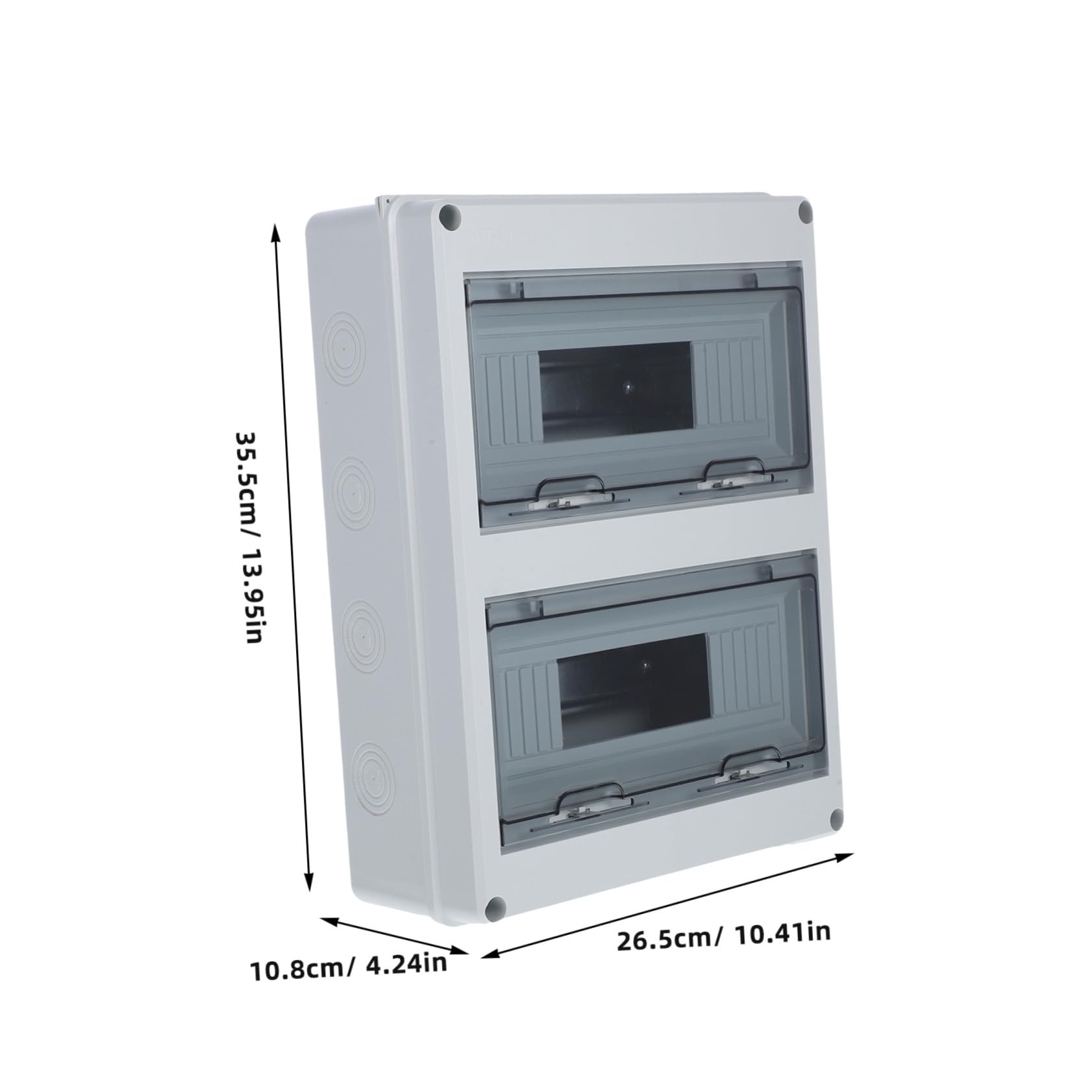 Caja de Distribución Eléctrica 24 Circuitos de Plástico para Exterior | Montaje en Superficie, y Antipolvo, Instalación Sencilla, Uso Doméstico al Aire Libre