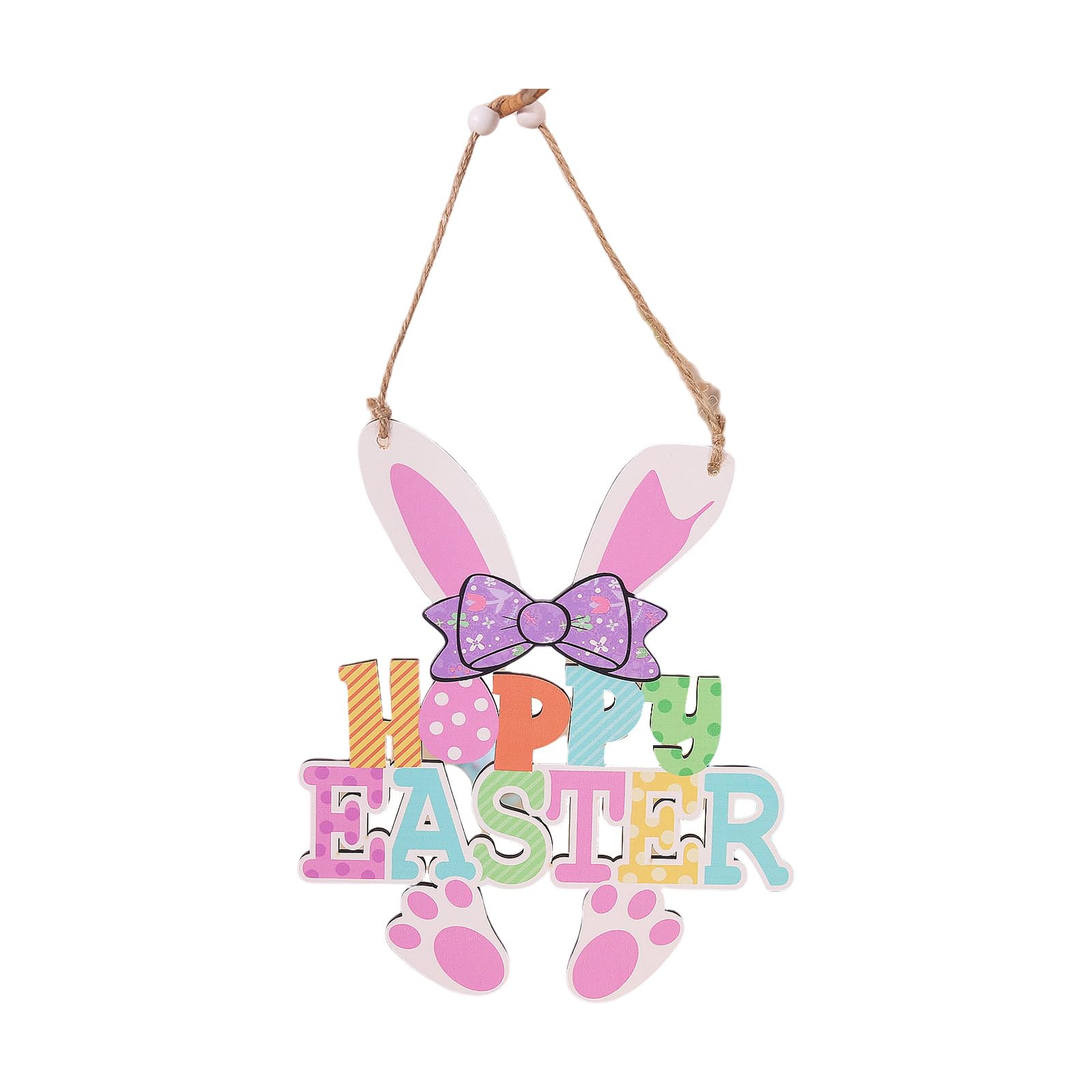 Buxuaaaa Tuzi Easters Wooden Hanging Sign For Front Door Decors Happy Easters/Spring Sign Door Hanger Wooden Wreath Outdoor Hanging Signs