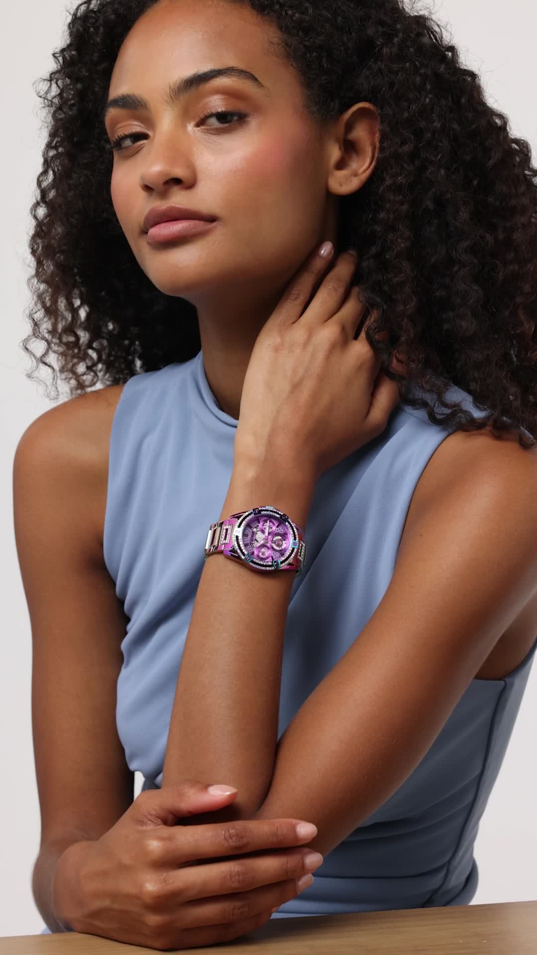 New  multicolour Women\'s Bracelet Watch with Iridescent Crystal Accents Classic multicolour Women\ main image 2