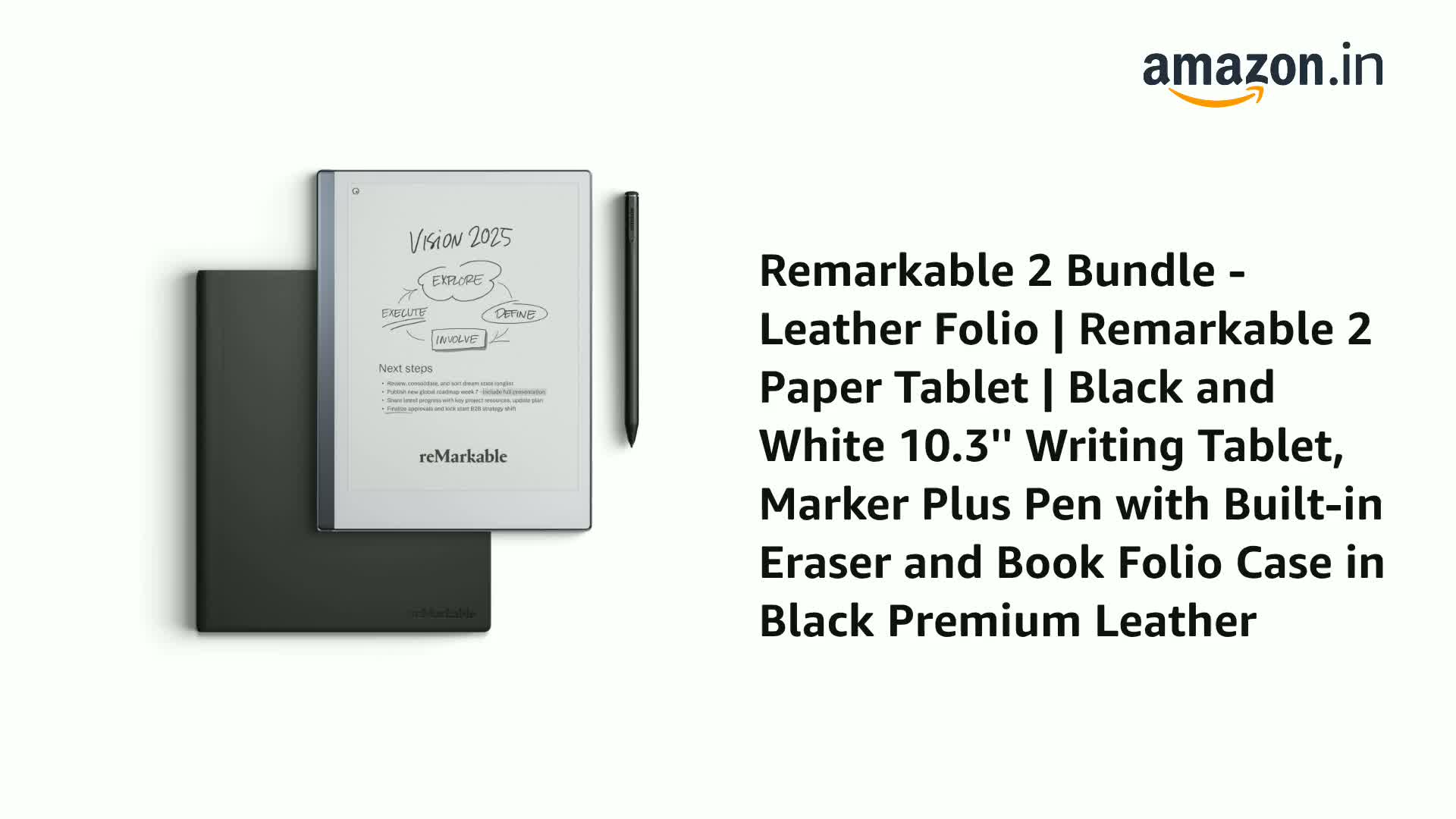 Remarkable 2 Bundle - Leather Folio | Remarkable 2 Paper