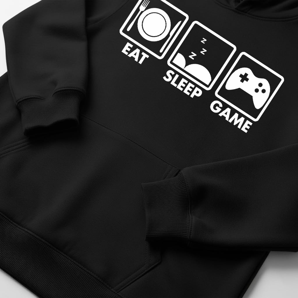 Tstars Eat Sleep Game Hoodie for Men and Teens Funny Gamer Pullover Cool Gaming Apparel Hoodies Boys - Image 7