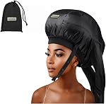 Hooded Hair Dryer Bonnet,Upgraded Dual-Tubes Even Heat Blow,Hands Free Drying for Thick or Curly Hair, Deep Conditioning at Home,Portable&Universal Diffuser Attachment Cap(Size L)