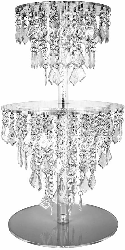 Acrylic Crystal Cake Stand Cupcake Stand Dessert Stand for Wedding Event Party Decoration (D 10 inch, Acrylic)