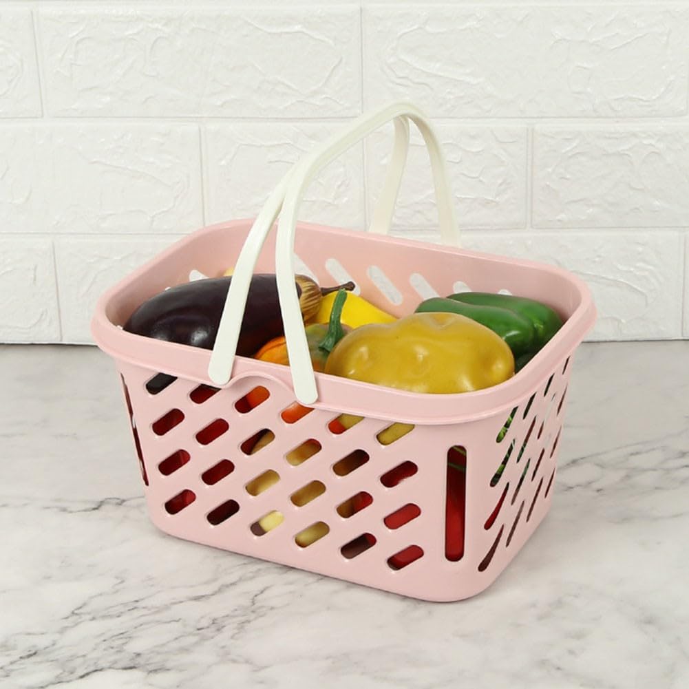 Cesta de ducha de plástico de 32 cm, almacenamiento de drenaje hueco (31,5 x 21,5 x 14,5 cm)