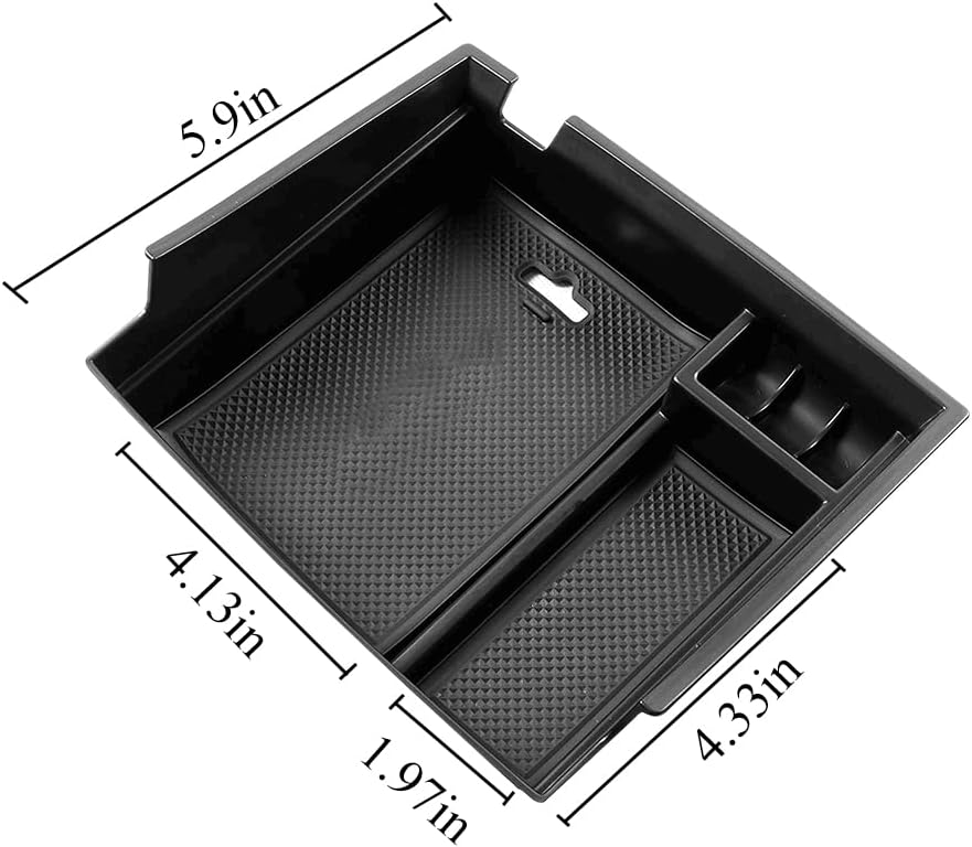 VESUL Center Console Armrest Storage Box Compatible with Honda Accord Sedan 2013 2014 2015 2016 2017 ABS Tray Insert Organizer Glove Pallet
