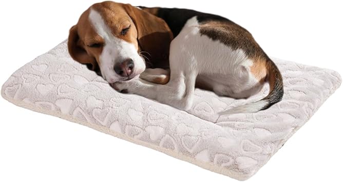 Reversible Plush Pet Mat Ultra Soft Dog Cat Crate Mat Sleeping Cushion Pad Machine Washable