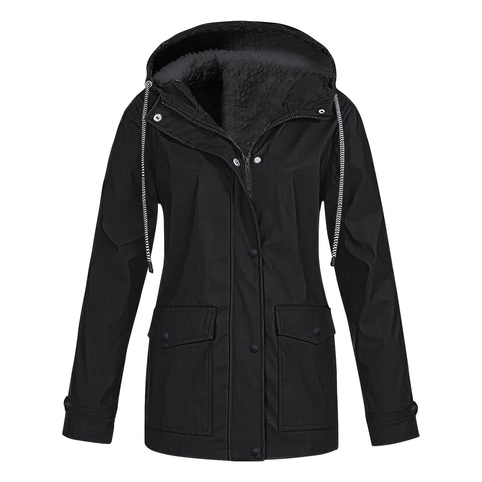 Giacca Antipioggia In Peluche Da Donna Con Cerniera, Casual, Cappuccio, Giacche A, Cappotto Maniche Lunghe, Viaggio Scozzese Trekking Vento Waterproof Alpinismo Impermeabile Australiano