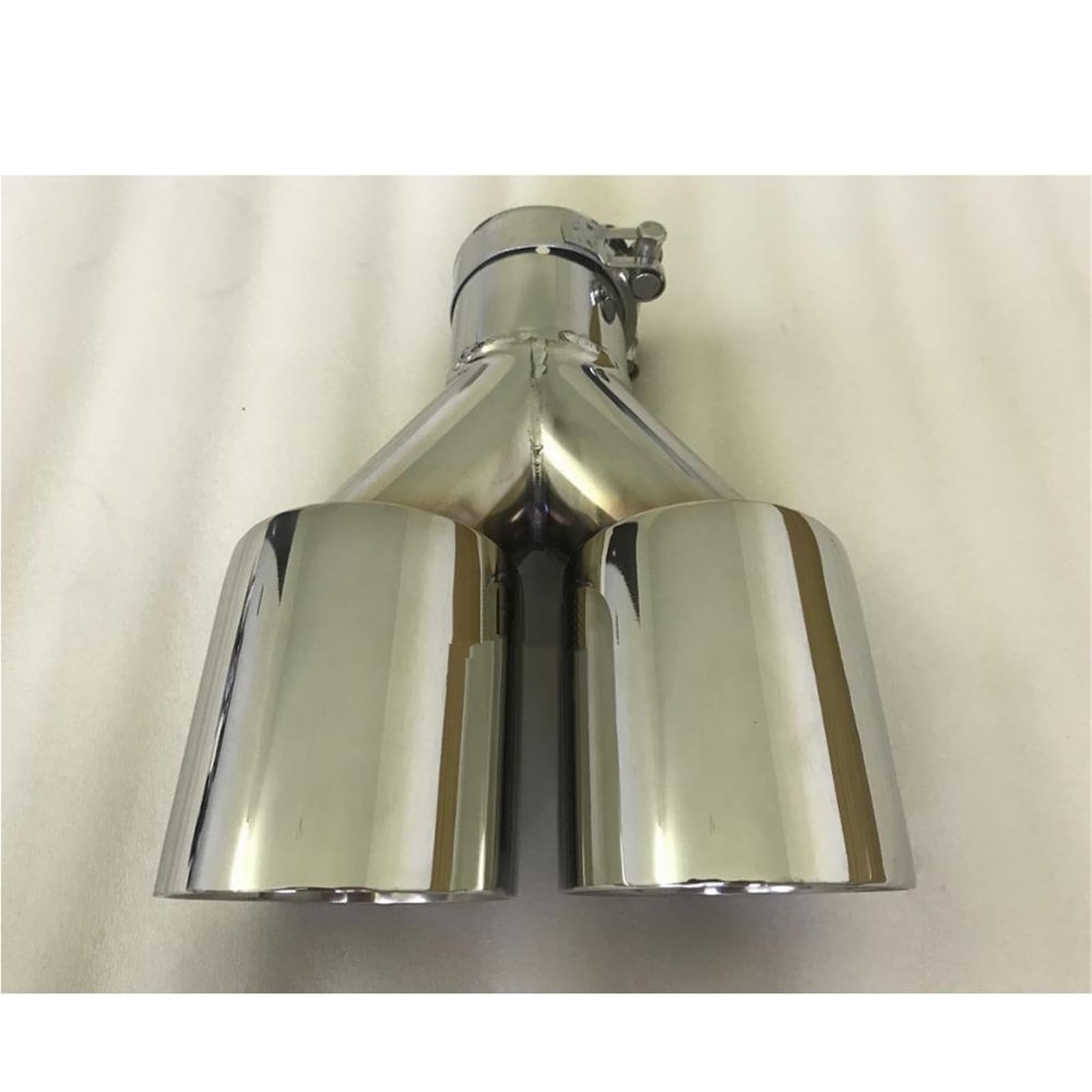 Car Silencer Uniwersalny podwójny tłumik rury wydechowej ze stali nierdzewnej modyfikacja akcesoriów samochodowych(54MM IN- 89MM OUT)