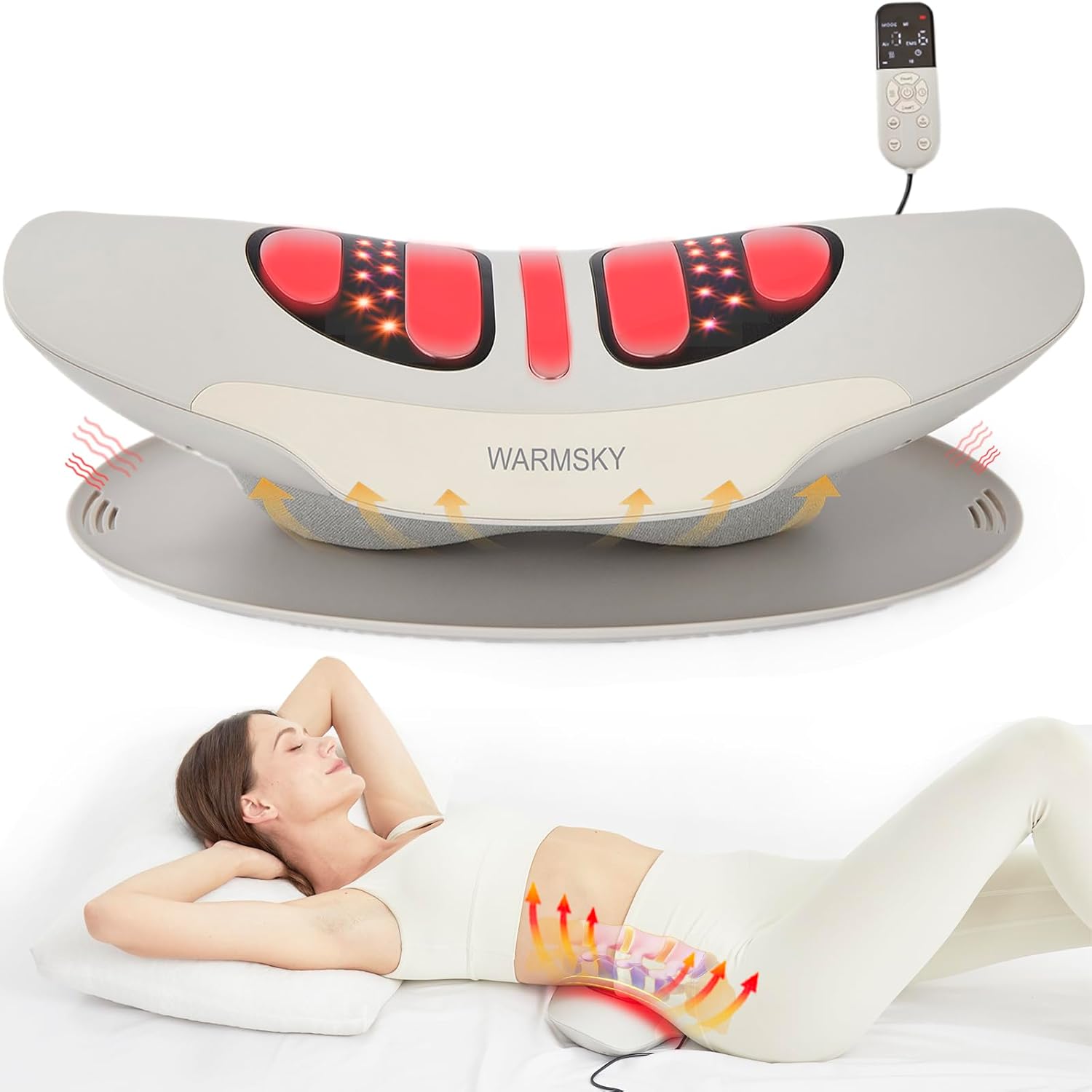 Smart Lower Back Massager with Soothing Warm Therapy & Air Traction – Spinal Decompression Device for Sciatica Relief, Lumbar Pressure & Stiffness – Ideal Gift for Parents & Loved Ones
