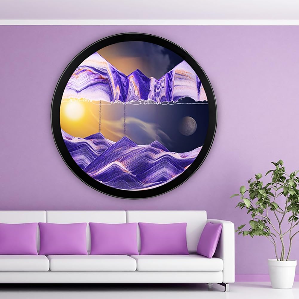VHKJewE Moving Sand Art 360 Degree Rotating Painting Wall Multiple Sizes(F,24IN)