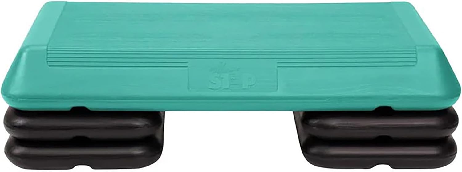 Freestyle STEP Exercise Step Platform, Circuit Size Stepper for Exercise at Home Teal 4 Risers