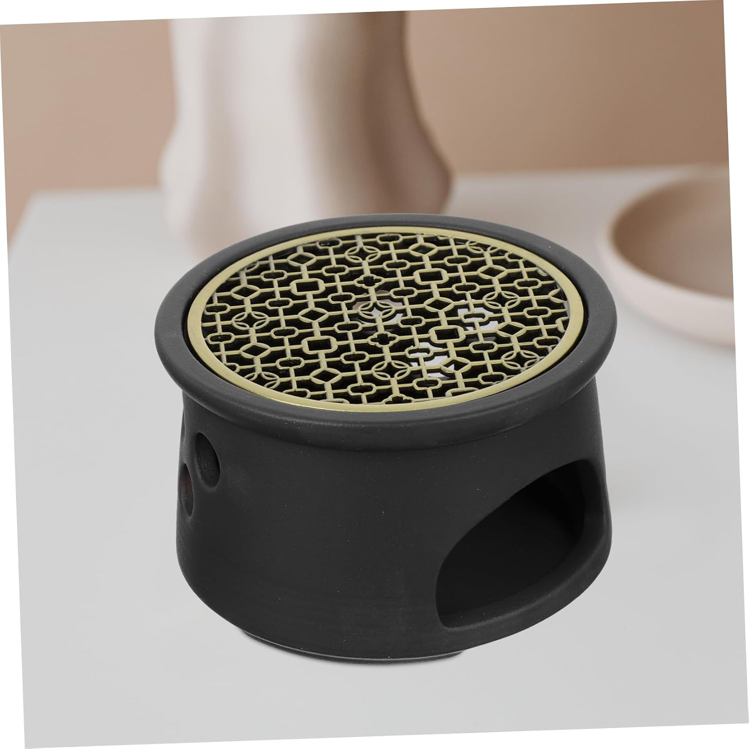 Candle Light Warmer Ceramic Teapot Holder for Tea Heating Smooth Surface Lightweight Design Essential for Tea Lovers for Home Decor and Daily Use